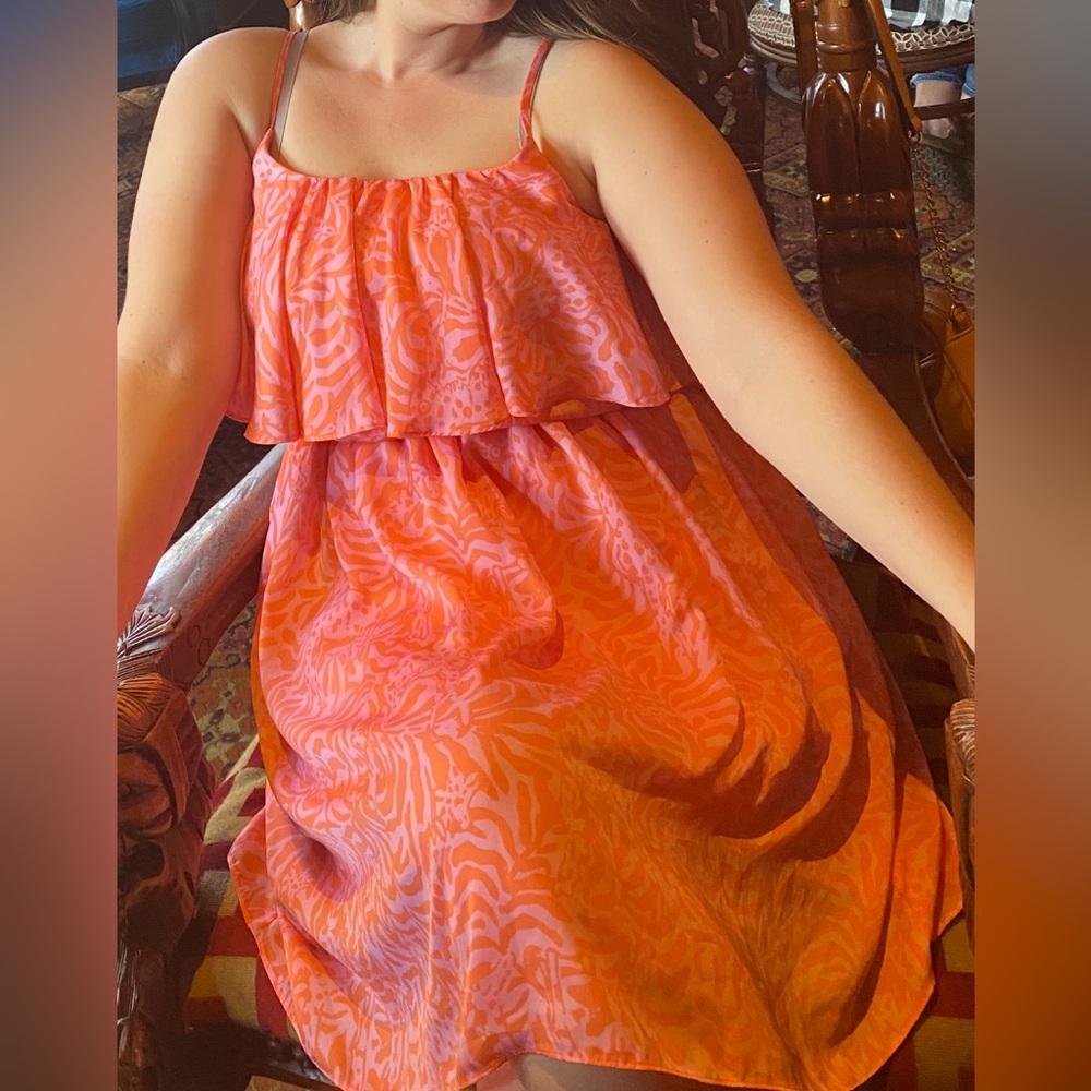 Lilly Pulitzer Pink and Orange Casual Dress